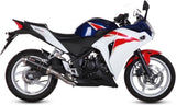 Terminale Di Scarico Catalizzato E Con Omologazione Suono Gp Inox Nero - Mivv Compatibile Con Honda Cbr 250 R (2011-2014)