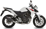 Terminale Di Scarico Con Omologazione Suono Suono Inox Nero Carbonio - Mivv Compatibile Con Honda Cb 500 X (2013-2015)