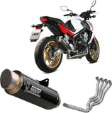 Impianto Di Scarico Completo Catalizzato E Con Omologazione Suono Gppro Carbonio - Mivv Compatibile Con Honda Cb 650 F (2014-2018)