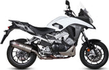 Terminale Di Scarico Con Omologazione Suono Oval Titanio Carbonio - Mivv Compatibile Con Honda Crossrunner (2015-2020)