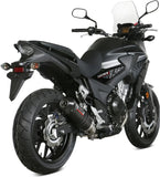 Terminale Di Scarico Con Omologazione Suono Oval Carbonio Carbonio - Mivv Compatibile Con Honda Cb 500 X (2017-2022)