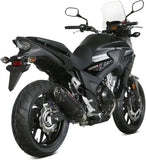 Terminale Di Scarico Con Omologazione Suono Suono Inox Nero Carbonio - Mivv Compatibile Con Honda Cb 500 X (2017-2022)