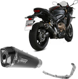 Impianto Di Scarico Completo Catalizzato E Con Omologazione Suono Delta Race Inox Nero Carbonio - Mivv Compatibile Con Honda Cbr 650 R (2019-2023)