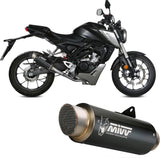 Impianto Di Scarico Completo Catalizzato E Con Omologazione Suono Gppro Inox Nero - Mivv Compatibile Con Honda Cb 125 R (2018-2020)