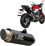 Terminale Di Scarico Con Omologazione Suono Oval Carbonio - Mivv Compatibile Con Honda Cb 500 F (2019-2024)