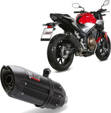 Terminale Di Scarico Con Omologazione Suono Suono Inox Nero Carbonio - Mivv Compatibile Con Honda Cb 500 F (2019-2024)