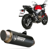 Terminale Di Scarico Con Omologazione Suono Gppro Inox Nero - Mivv Compatibile Con Honda Cb 500 F (2019-2024)