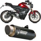 Impianto Di Scarico Completo Non Catalizzato E Con Omologazione Suono Gppro Inox Nero - Mivv Compatibile Con Honda Cb 125 R (2021-2024)