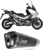 Terminale Di Scarico Con Omologazione Suono Delta Race Inox Nero Carbonio - Mivv Compatibile Con Honda Forza 750 (2021-2024)