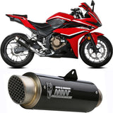 Terminale Di Scarico Con Omologazione Suono Gppro Carbonio - Mivv Compatibile Con Honda Cbr 500 R (2019-2020)