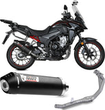 Impianto Di Scarico Completo Non Catalizzato E Con Omologazione Suono Oval Carbonio Carbonio - Mivv Compatibile Con Honda Cb 500 X (2021-2024)