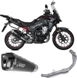 Impianto Di Scarico Completo Non Catalizzato E Con Omologazione Suono Delta Race Inox Nero Carbonio - Mivv Compatibile Con Honda Cb 500 X (2021-2024)