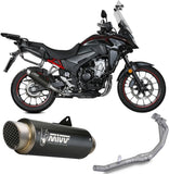 Impianto Di Scarico Completo Non Catalizzato E Con Omologazione Suono Gppro Inox Nero - Mivv Compatibile Con Honda Cb 500 X (2021-2024)