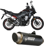 Terminale Di Scarico Con Omologazione Suono Gppro Inox Nero - Mivv Compatibile Con Honda Cb 500 X (2021-2024)