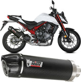 Terminale Di Scarico Con Omologazione Suono Oval Carbonio Carbonio - Mivv Compatibile Con Honda Cb 750 Hornet (2023-2024)
