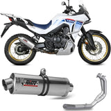 Impianto Di Scarico Completo Non Catalizzato E Con Omologazione Suono Oval Inox - Mivv Compatibile Con Honda Xl 750 Transalp (2023-2024)