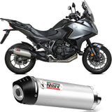 Terminale Di Scarico Con Omologazione Suono Oval Titanio Carbonio - Mivv Compatibile Con Honda Nt 1100 (2022-2024)