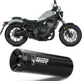 Terminale Di Scarico Con Omologazione Suono Hr-1 Inox Nero Carbonio - Mivv Compatibile Con Honda Cmx 500 Rebel (2022-2024)