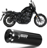 Terminale Di Scarico Con Omologazione Suono Hr-1 Inox Nero - Mivv Compatibile Con Honda Cmx 1100 Rebel (2022-2024)