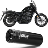 Terminale Di Scarico Con Omologazione Suono Hr-1 Inox Nero Carbonio - Mivv Compatibile Con Honda Cmx 1100 Rebel (2022-2024)