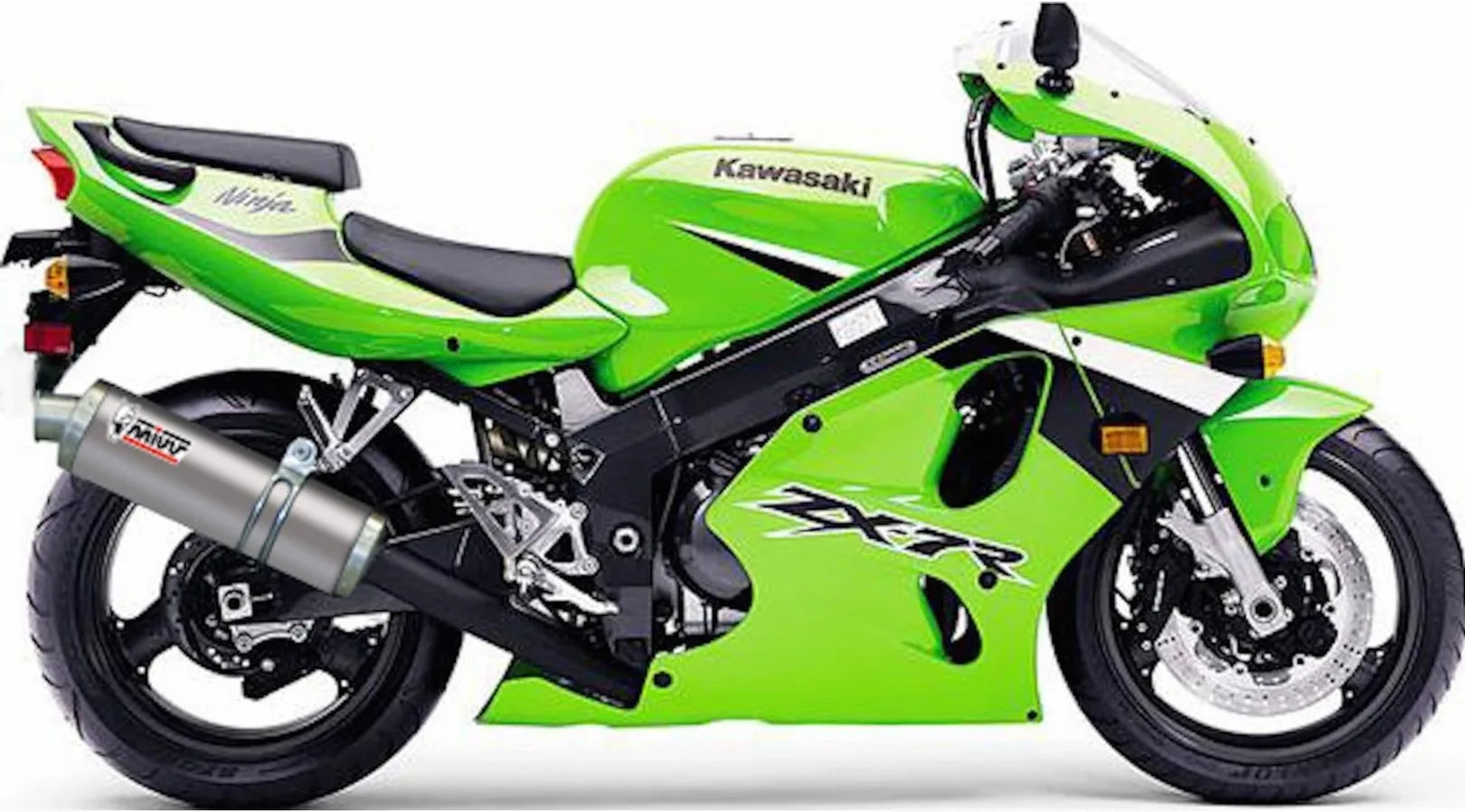 Terminale Di Scarico Con Omologazione Suono Oval Titanio - Mivv Compatibile Con Kawasaki Zx 7R (1996-2001)