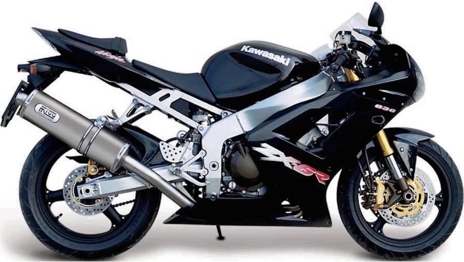 Terminale Di Scarico Con Omologazione Suono Oval Inox - Mivv Compatibile Con Kawasaki Zx 6Rr 636 (2003-2004)