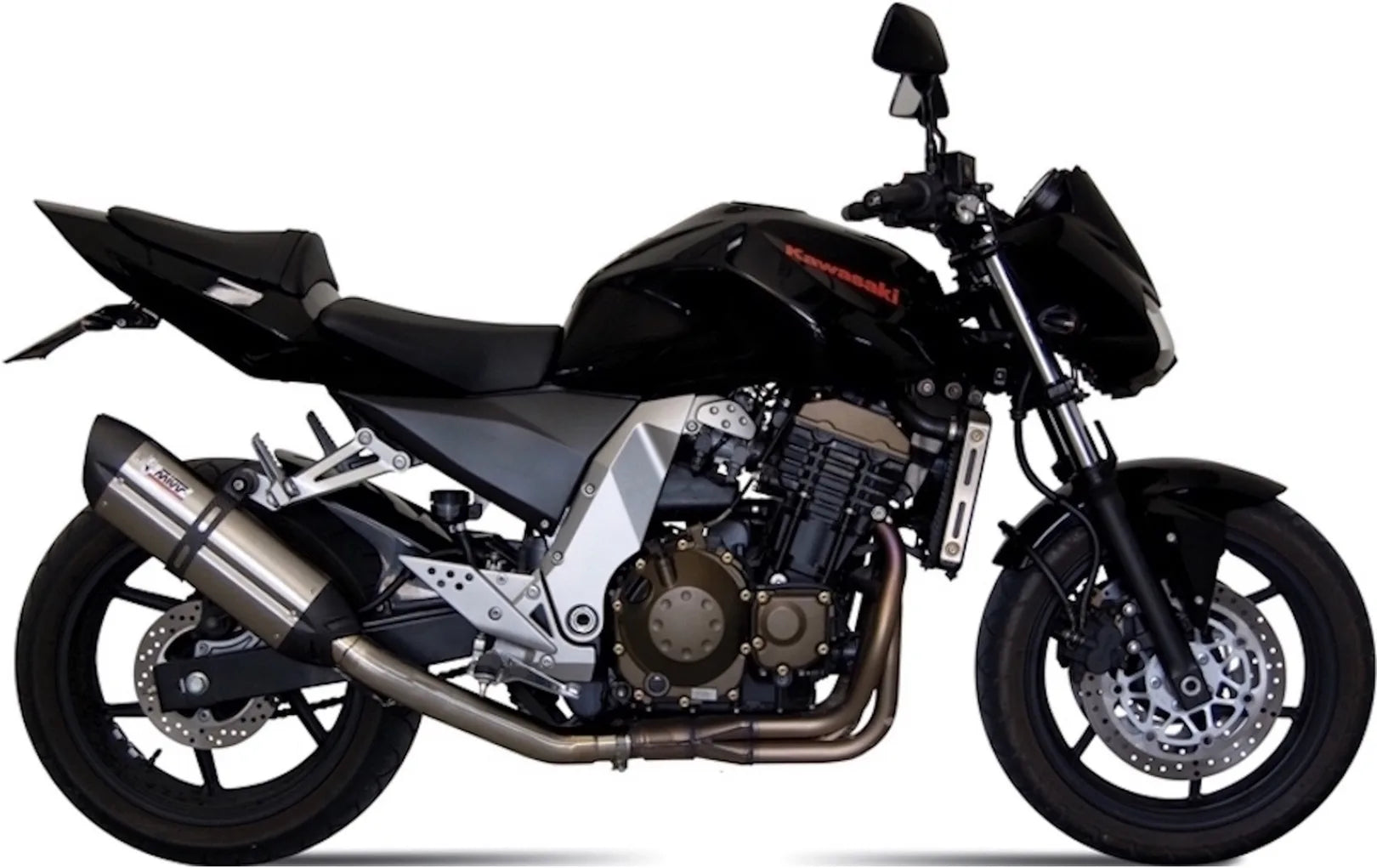 Terminale Di Scarico Con Omologazione Suono Suono Inox Carbonio - Mivv Compatibile Con Kawasaki Z 750 (2004-2006)
