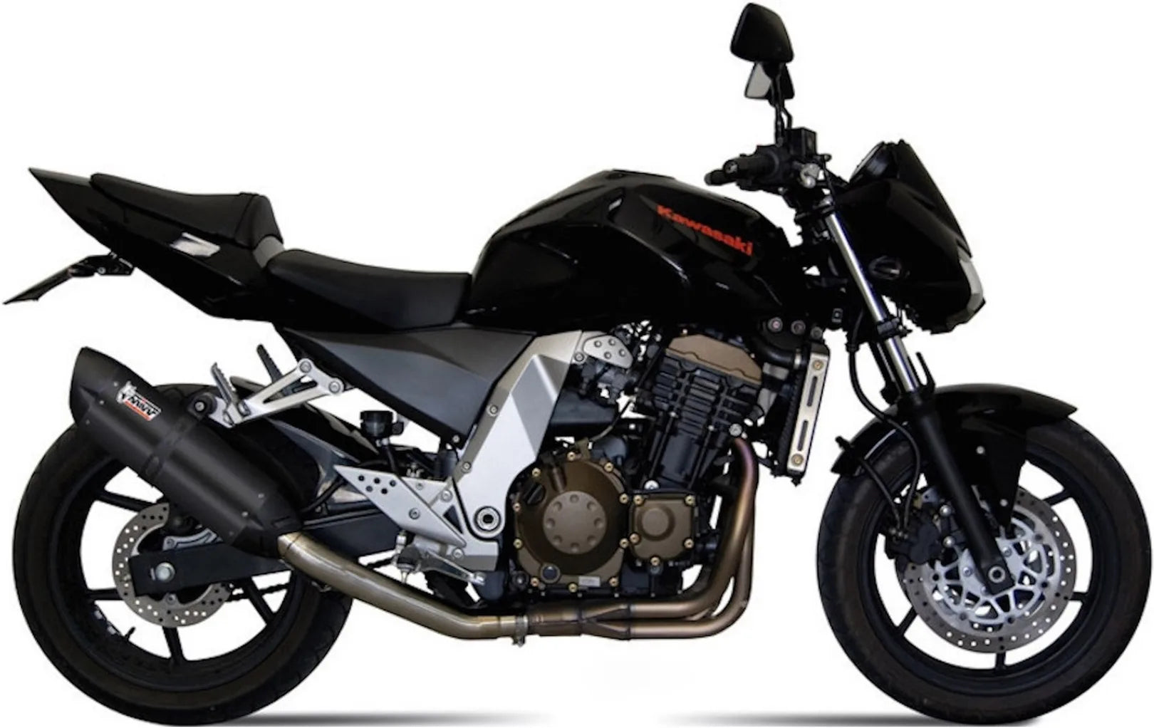 Terminale Di Scarico Con Omologazione Suono Suono Inox Nero Carbonio - Mivv Compatibile Con Kawasaki Z 750 (2004-2006)