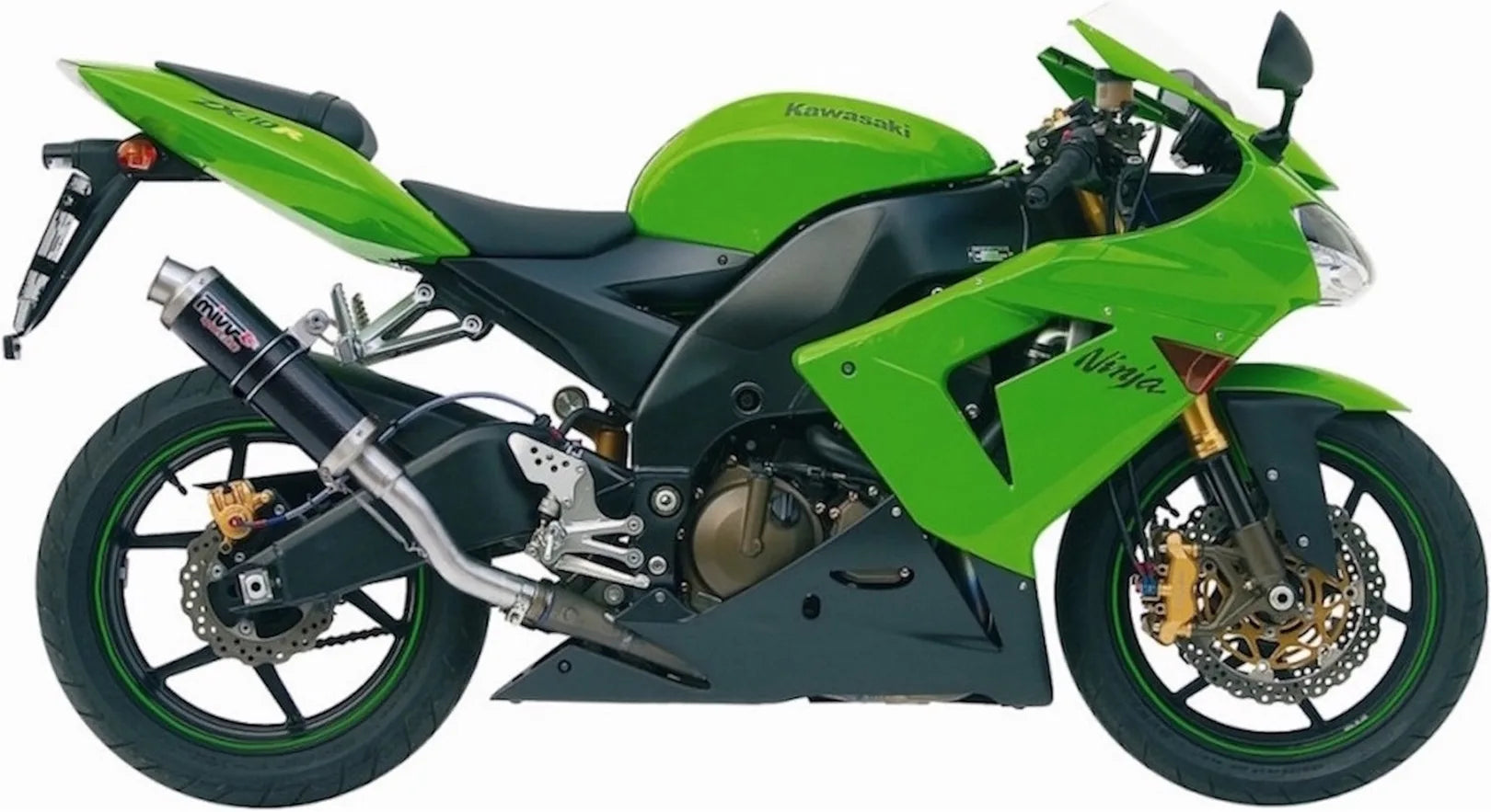Terminale Di Scarico Con Omologazione Suono Gp Carbonio - Mivv Compatibile Con Kawasaki Zx-10R (2004-2005)