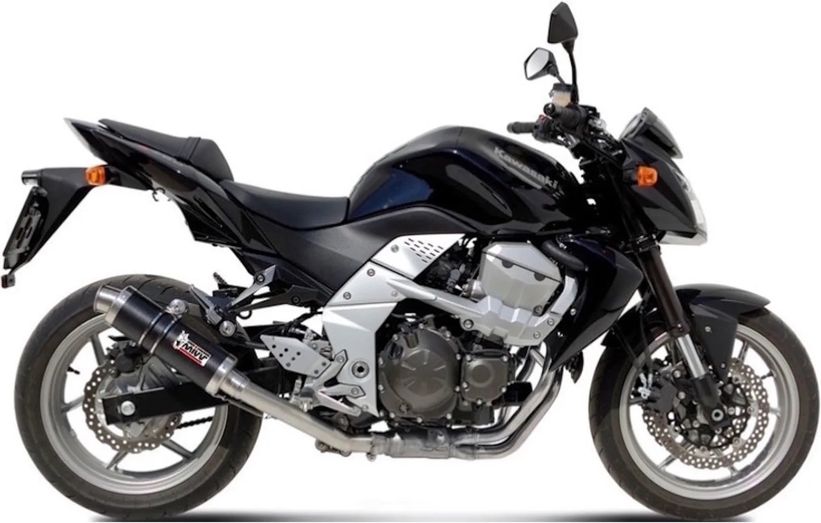 Terminale Di Scarico Catalizzato E Con Omologazione Suono Gp Carbonio - Mivv Compatibile Con Kawasaki Z 750 (2007-2014)