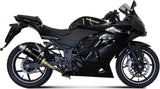 Terminale Di Scarico Con Omologazione Suono Gp Inox Nero - Mivv Compatibile Con Kawasaki Ninja 250 R (2008-2013)