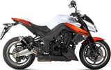 Doppio Terminale Di Scarico Con Omologazione Suono Gp Inox Nero - Mivv Compatibile Con Kawasaki Z 1000 (2010-2013)