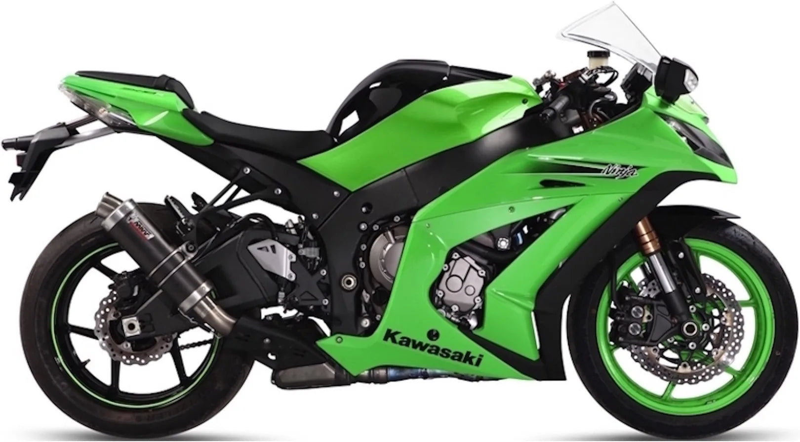 Terminale Di Scarico Con Omologazione Suono Gp Carbonio - Mivv Compatibile Con Kawasaki Zx-10R (2011-2015)