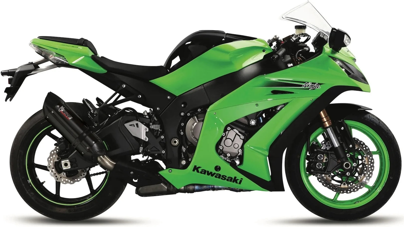 Terminale Di Scarico Con Omologazione Suono Suono Inox Nero Carbonio - Mivv Compatibile Con Kawasaki Zx-10R (2011-2015)