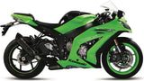 Terminale Di Scarico Non Catalizzato E Con Omologazione Suono Suono Inox Nero Carbonio - Mivv Compatibile Con Kawasaki Zx-10R (2011-2015)