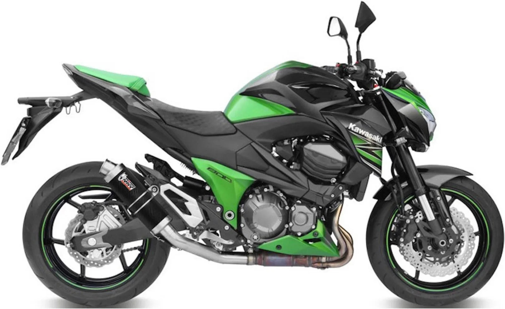 Terminale Di Scarico Con Omologazione Suono Gp Carbonio - Mivv Compatibile Con Kawasaki Z 800 (2013-2016)