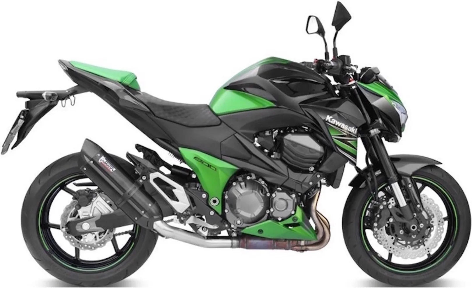 Terminale Di Scarico Con Omologazione Suono Suono Inox Nero Carbonio - Mivv Compatibile Con Kawasaki Z 800 (2013-2016)