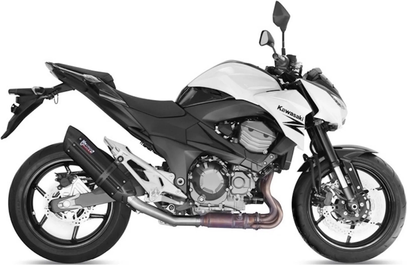 Terminale Di Scarico Con Omologazione Suono Suono Inox Nero Carbonio - Mivv Compatibile Con Kawasaki Z 800 E (2013-2016)