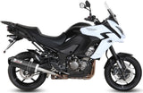 Terminale Di Scarico Con Omologazione Suono Oval Carbonio Carbonio - Mivv Compatibile Con Kawasaki Versys 1000 (2015-2018)