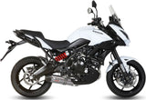 Impianto Di Scarico Completo Non Catalizzato E Con Omologazione Suono Oval Titanio Carbonio - Mivv Compatibile Con Kawasaki Versys 650 (2015-2020)