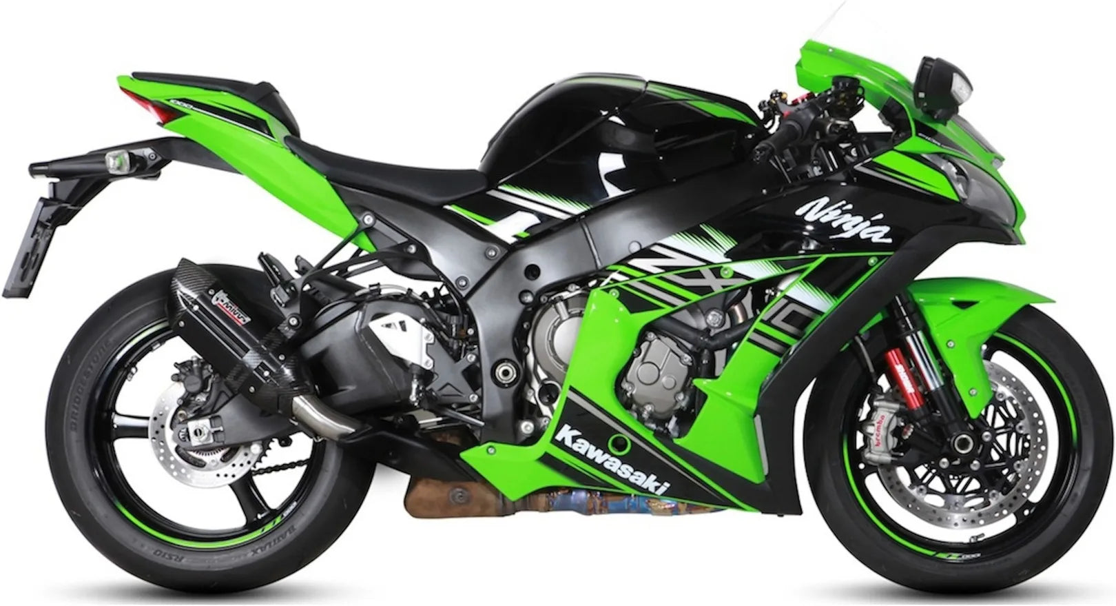Terminale Di Scarico Con Omologazione Suono Suono Inox Nero Carbonio - Mivv Compatibile Con Kawasaki Zx-10R (2016-2024)