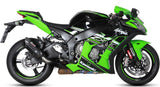 Terminale Di Scarico Non Catalizzato E Con Omologazione Suono Suono Inox Nero Carbonio - Mivv Compatibile Con Kawasaki Zx-10R (2016-2020)