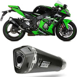 Terminale Di Scarico Con Omologazione Suono Delta Race Carbonio Carbonio - Mivv Compatibile Con Kawasaki Zx 10R - Rr - Se (2016-2024)