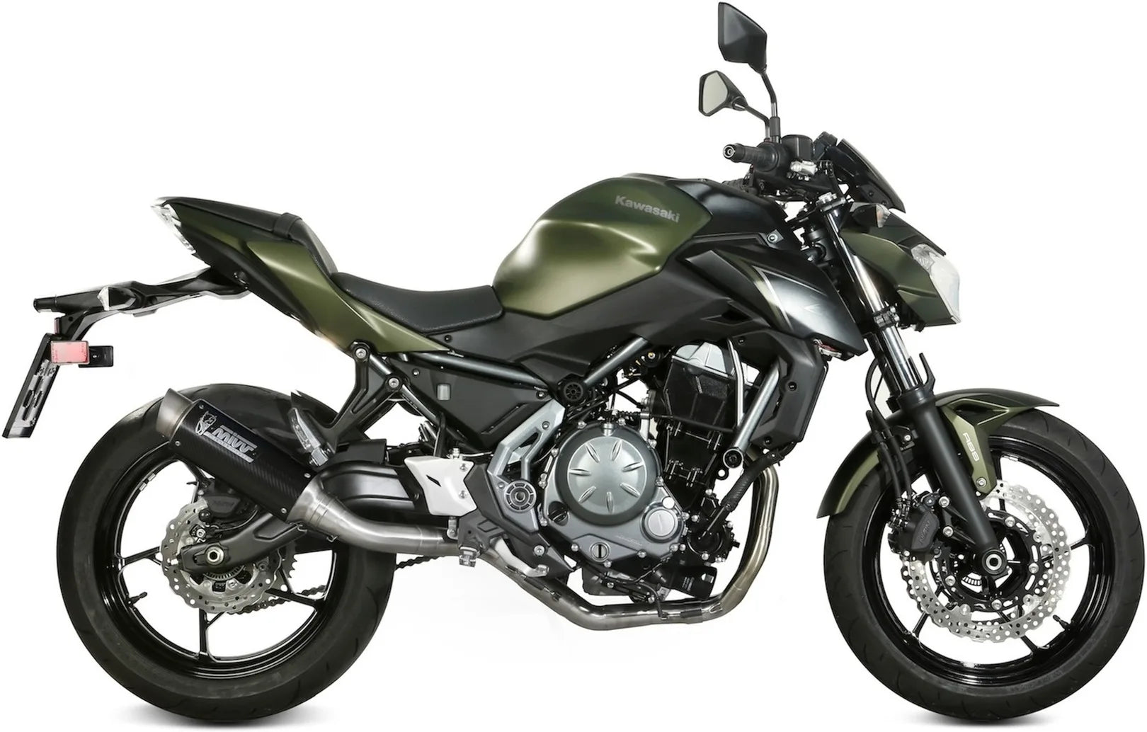 Impianto Di Scarico Completo Non Catalizzato E Con Omologazione Suono Gppro Carbonio - Mivv Compatibile Con Kawasaki Z 650 (2017-2023)