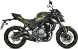 Impianto Di Scarico Completo Catalizzato E Con Omologazione Suono Oval Carbonio Carbonio - Mivv Compatibile Con Kawasaki Z 650 (2017-2023)