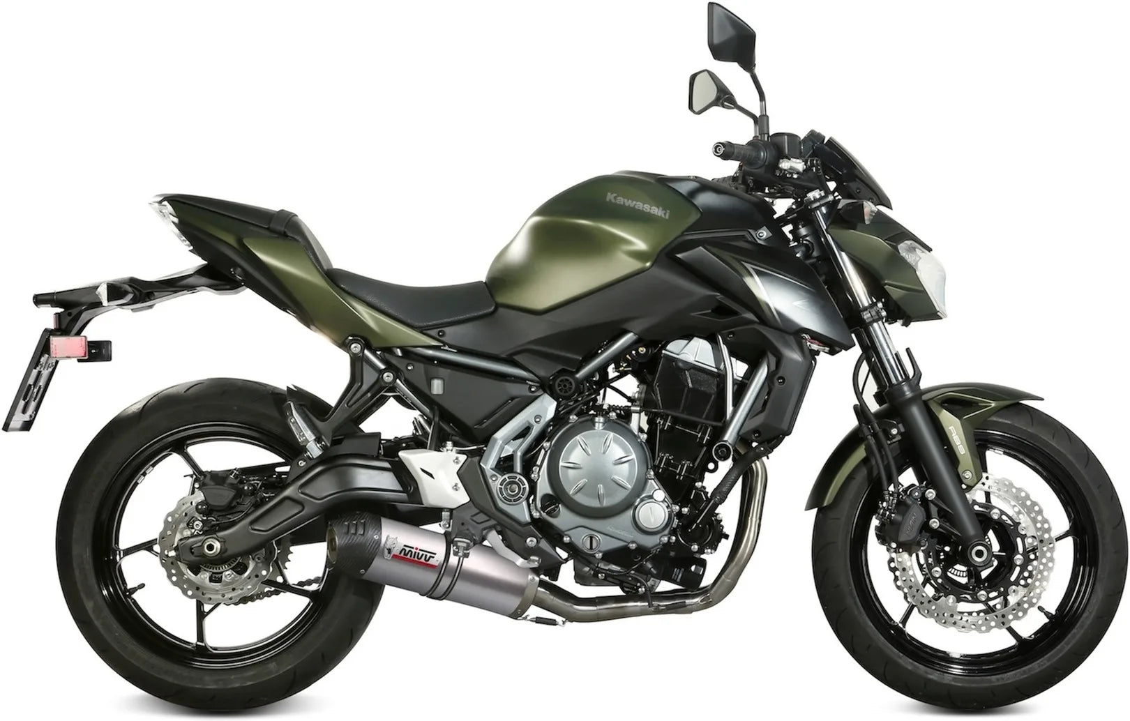 Impianto Di Scarico Completo Non Catalizzato E Con Omologazione Suono Oval Titanio Carbonio - Mivv Compatibile Con Kawasaki Z 650 (2017-2023)