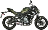 Impianto Di Scarico Completo Catalizzato E Con Omologazione Suono Oval Titanio Carbonio - Mivv Compatibile Con Kawasaki Z 650 (2017-2023)