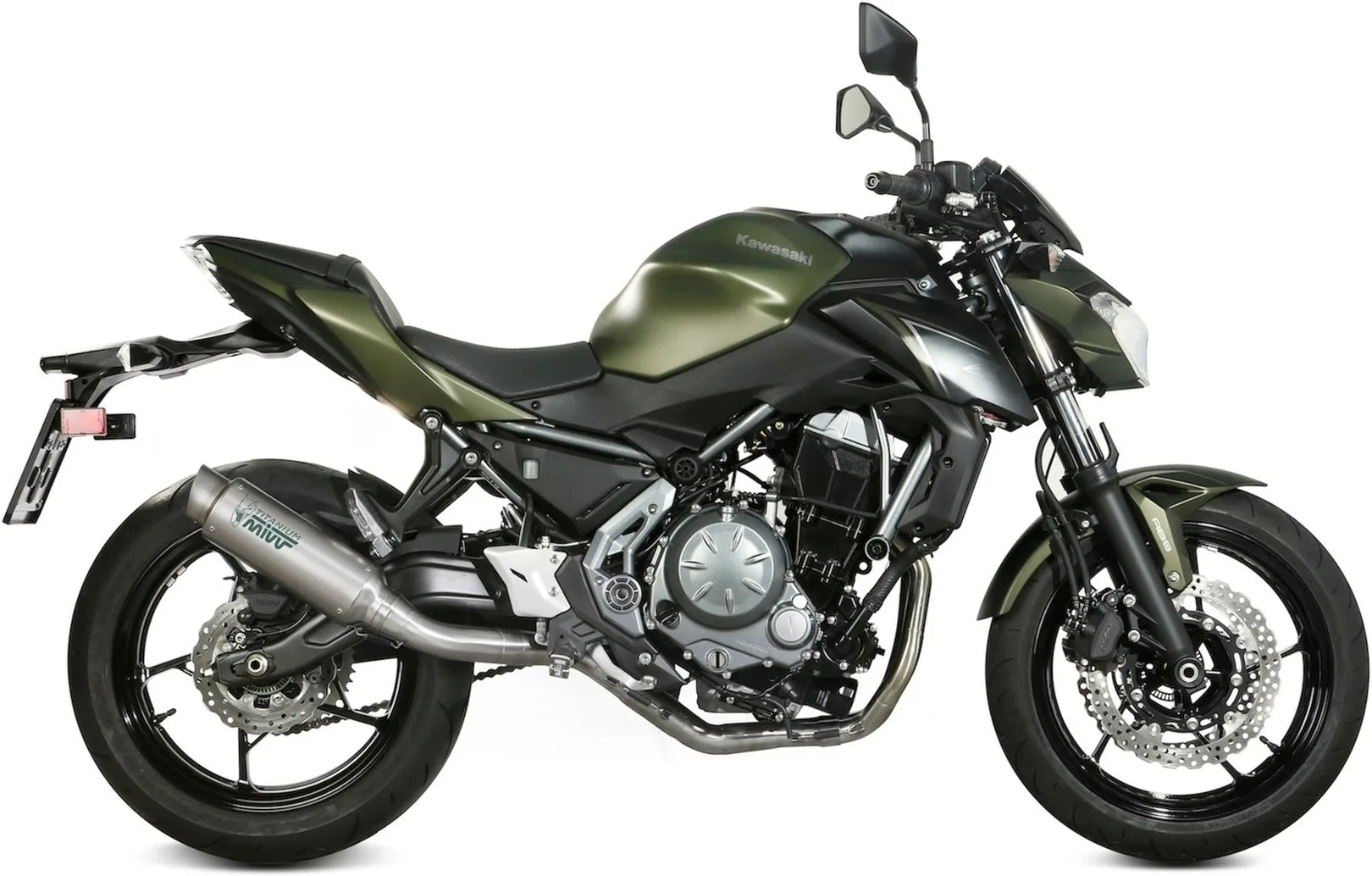 Impianto Di Scarico Completo Catalizzato E Con Omologazione Suono Gppro Titanio - Mivv Compatibile Con Kawasaki Z 650 (2017-2023)