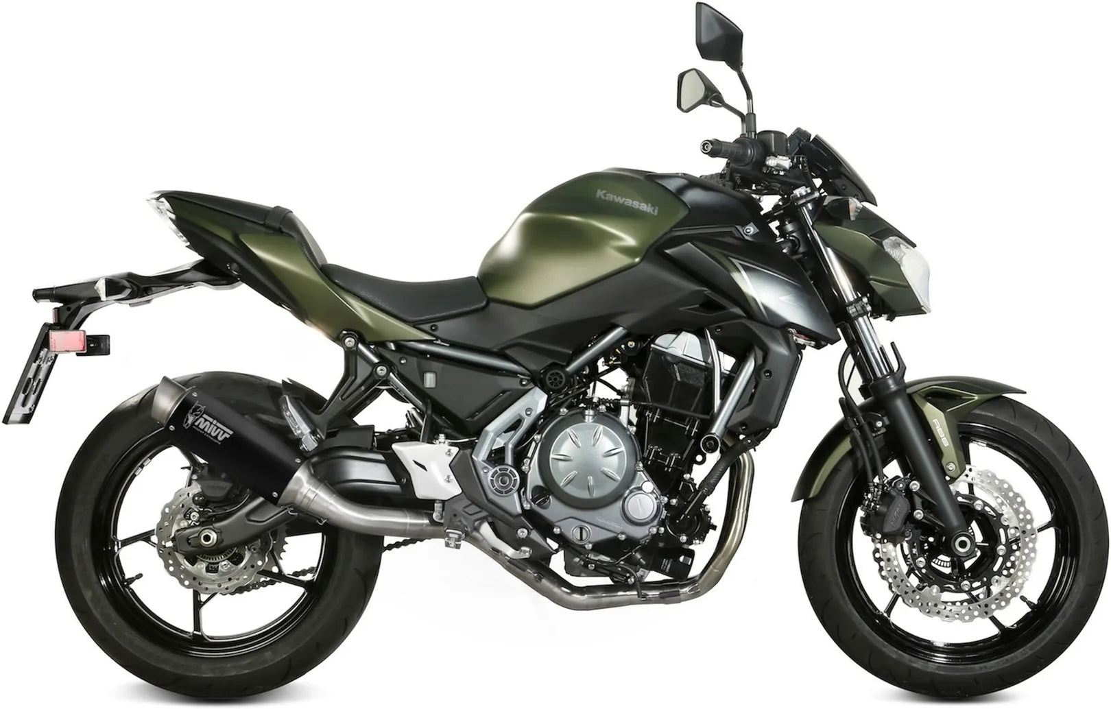 Impianto Di Scarico Completo Catalizzato E Con Omologazione Suono Gppro Inox Nero - Mivv Compatibile Con Kawasaki Z 650 (2017-2023)