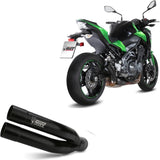 Terminale Di Scarico Con Omologazione Suono Double Gun Inox Nero - Mivv Compatibile Con Kawasaki Z 900 (2017-2024)